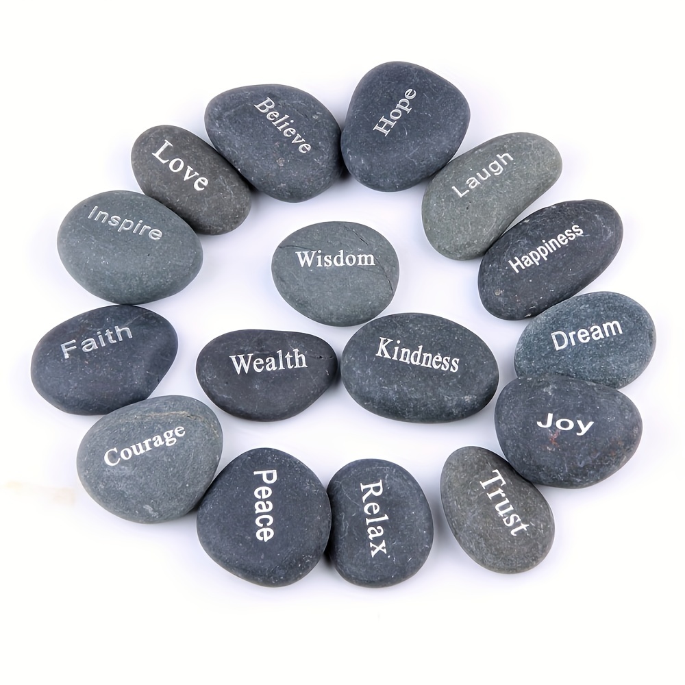 Encouraging And Motivating Words Imprinted Glass Stones - Temu