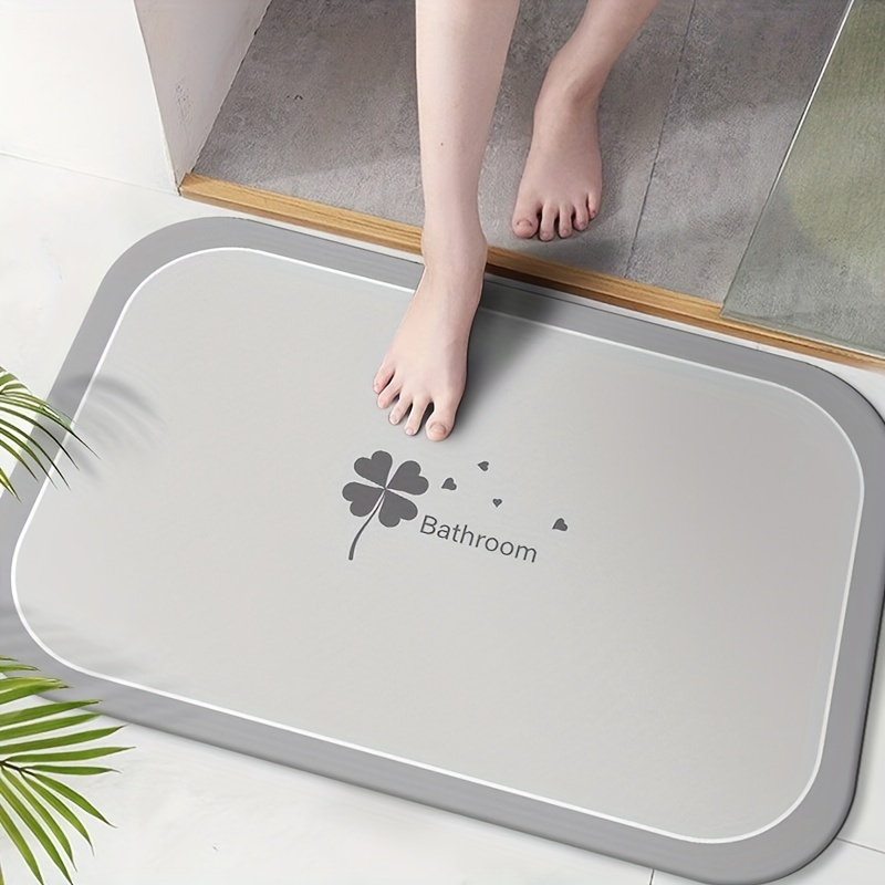 Super Absorbent Floor Mat For Bathroom Non Slip Diatomaceous - Temu