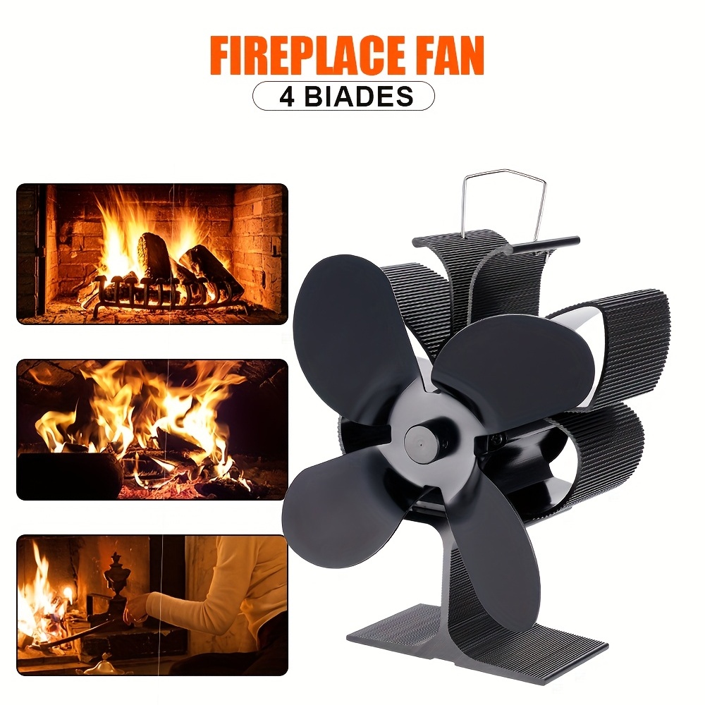 4-Blade Heat Powered Stove Fan- For Wood, Log and Pellet Burners to  Circulate Warm Air - Silent Operation 547054NHM - The Home Depot