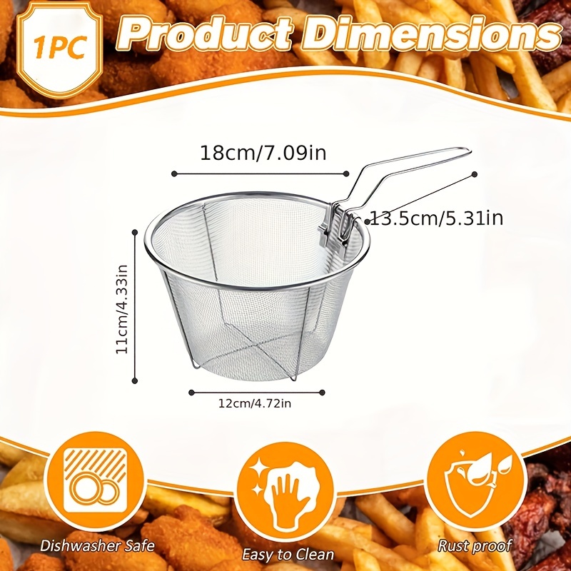 Fry Basket for Deep Frying Food in the Kitchen