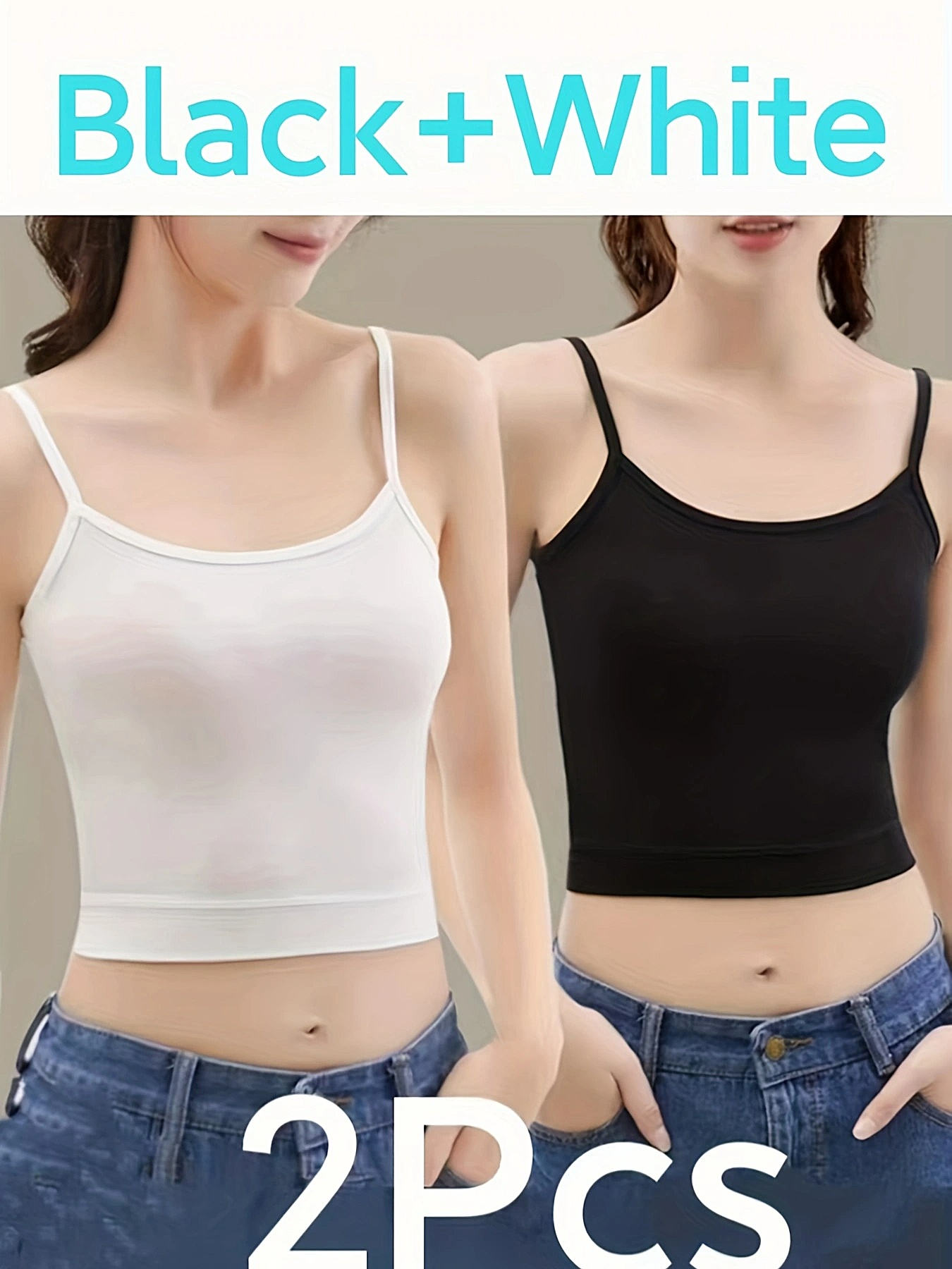 Women Crop Top Tank Top Seamless Underwear Camisole Solid Color Casual  Comfort