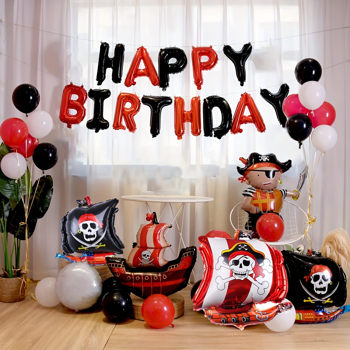 Pirate Themed Birthday Banner Party Decorations Pirate Birthday Balloon  Arch Accessories Pirate Ship Foil Polyester Film Balloons Used For Birthday  Party Decorations Comes With Straw Ribbon, Shop The Latest Trends
