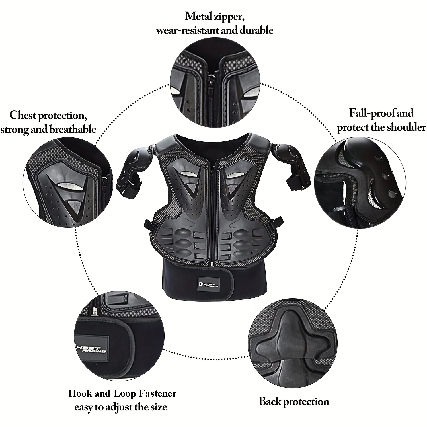 Protector de espalda Cojín desmontable Equipo de protección para moto  Mountain Sharpla Protector de espalda para moto