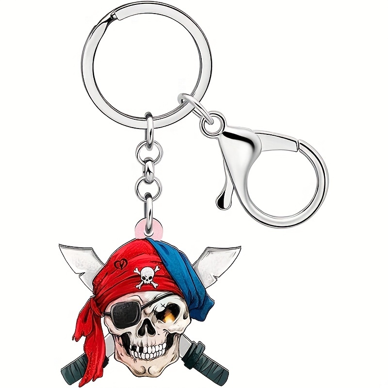 Pirate Skull Skull Key Ring Celebrates Halloween Horror - Temu Mexico