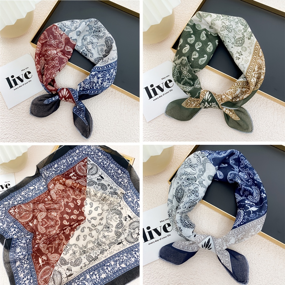 LHLLHL Small Square Scarf Men's Silk Scarf Winter Suit Shirt Collar Scarf  Business Retro Thin Section Scarf (Color : C, Size : 53 * 53cm) :  : Clothing, Shoes & Accessories