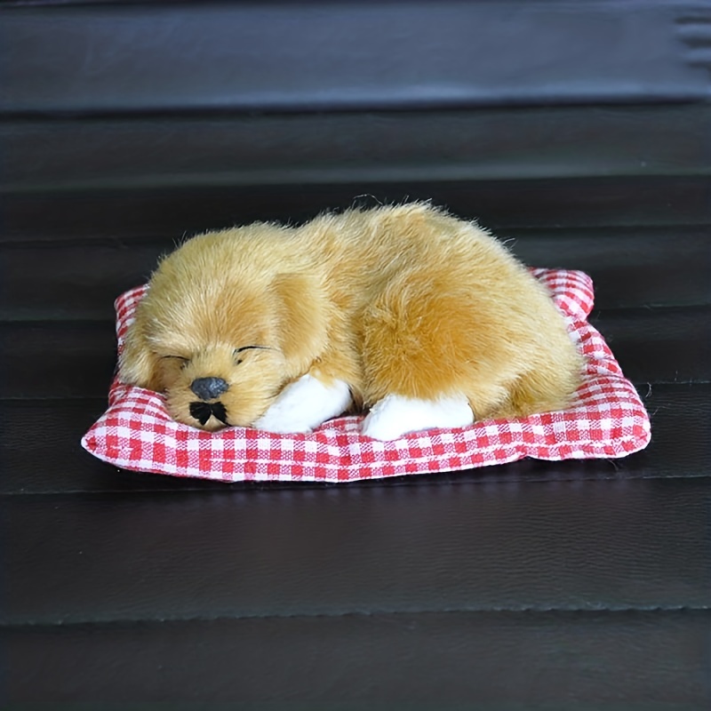 Simulation Plush Dogs Car Ornament Sleeping Dog Toy Cute Car