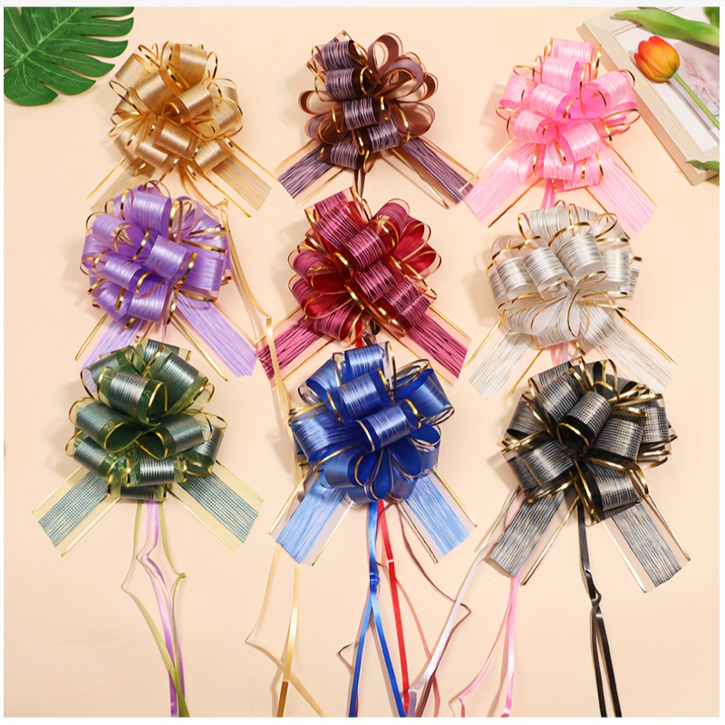 10pcs Large Pull String Ribbon Bows for Gift Wrapping – Floral Supplies  Store