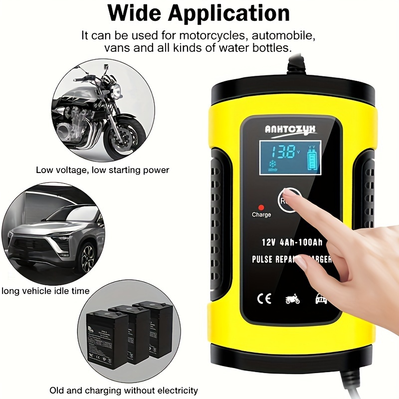 Chargeur de batterie de voiture de moto entièrement automatique