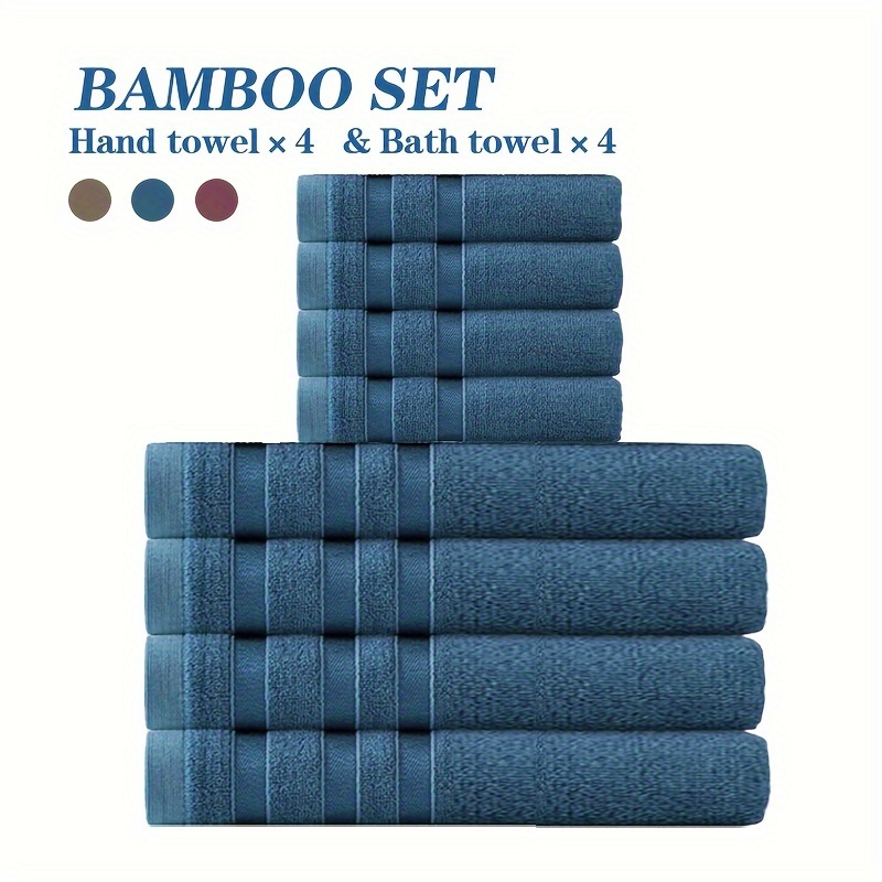 Soft Absorbent Bamboo Bath Towels Perfect For Hiking Camping - Temu