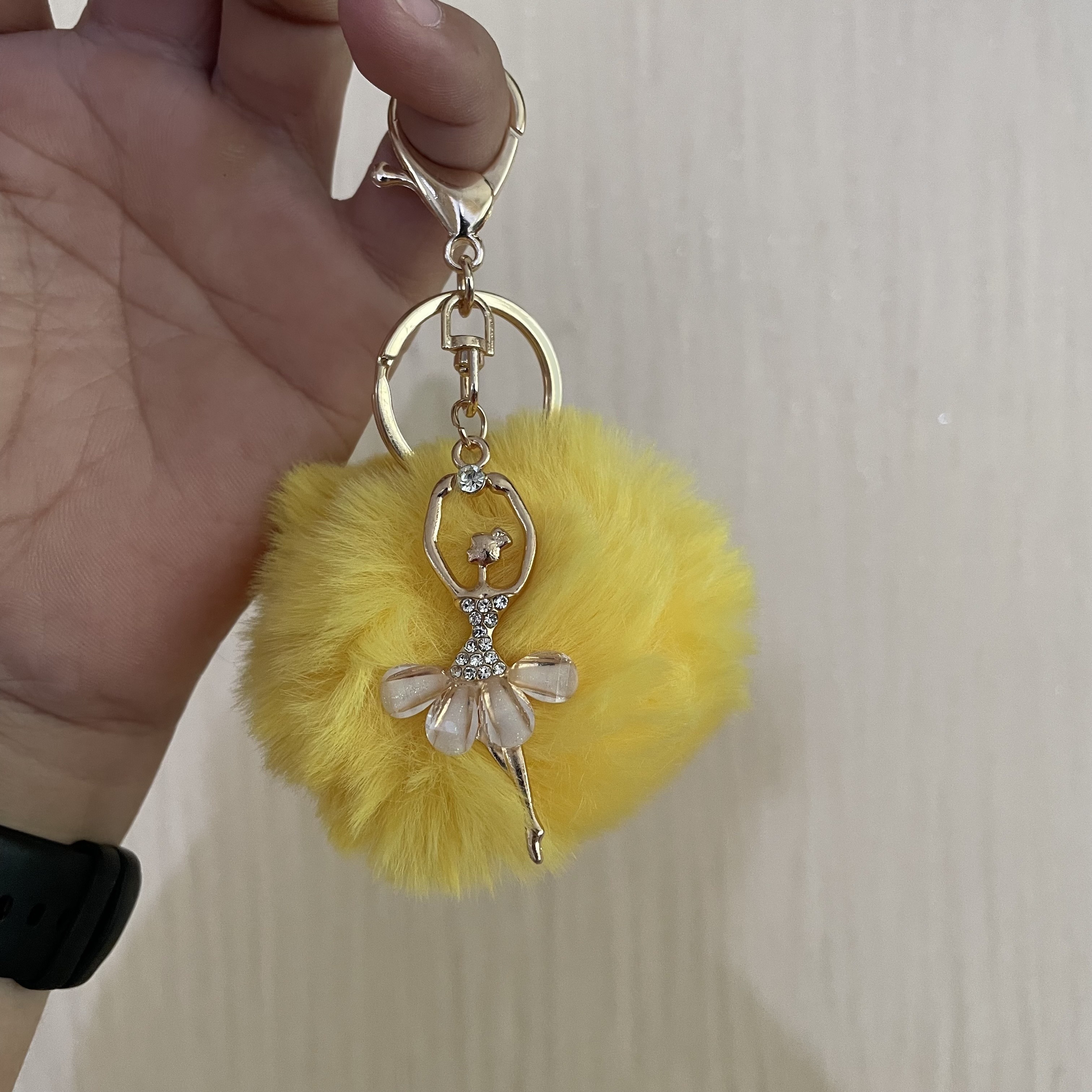 Designer pom sale pom keychain