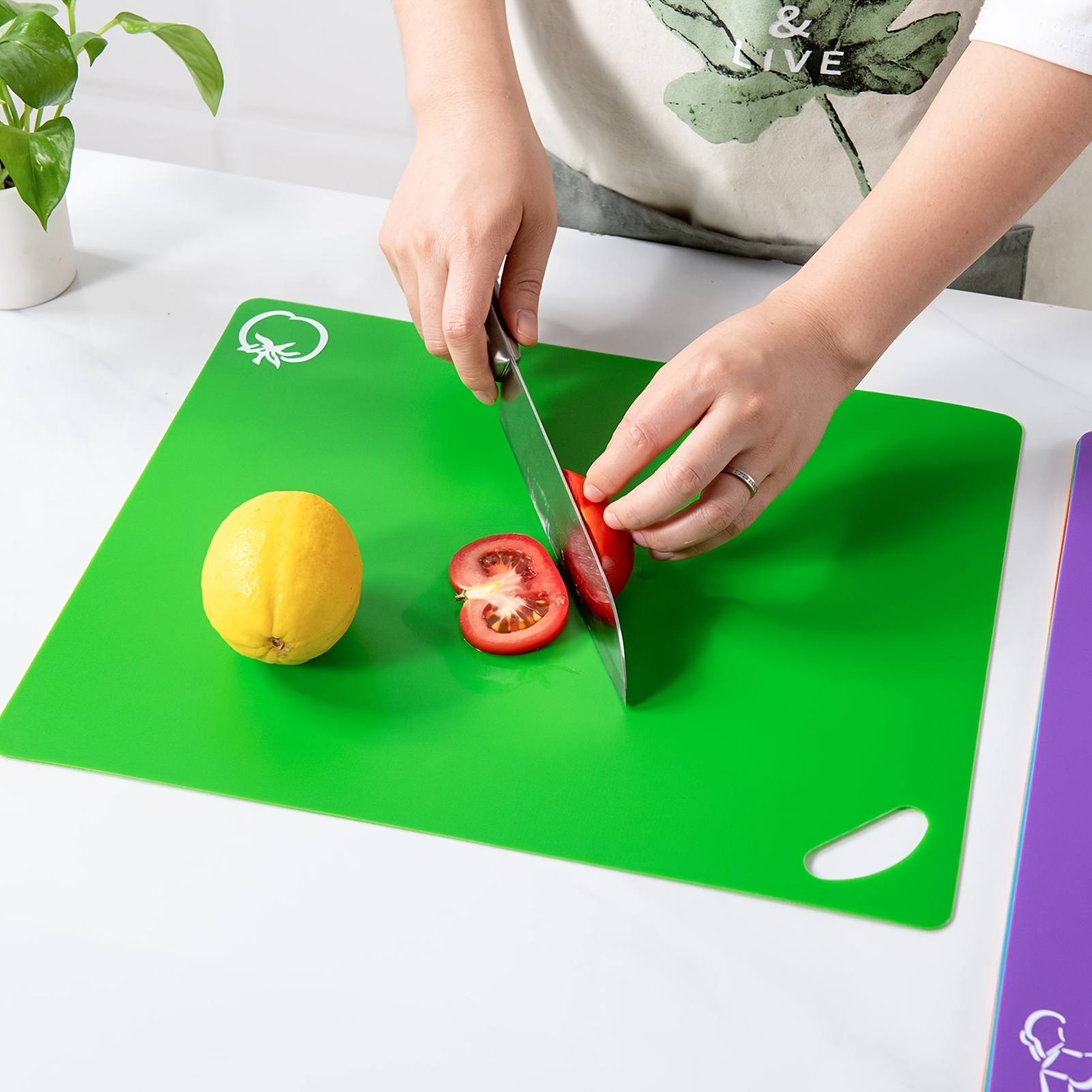 6Pcs Set Cutting Board Chopping Boards Flexible NonSlip Vegetable