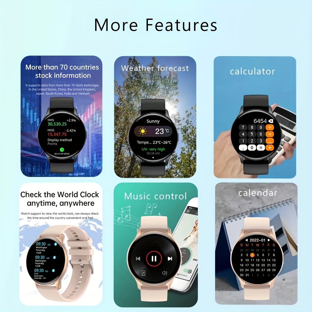 ONEGRA New Bluetooth Smart Watch AMOLED Screen NFC Blood Oxygen Heart Rate  Ip68 Waterproof Sports Watches For Men And Women 2023