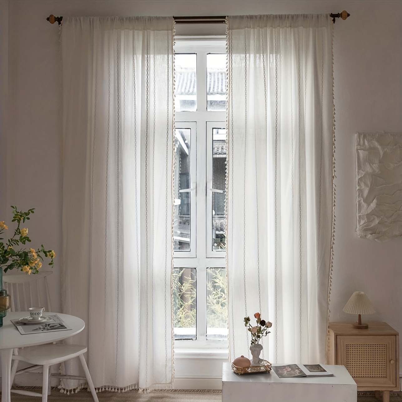 cortinas blancas  Decoracion cortinas, Cortinas para la sala, Cortinas