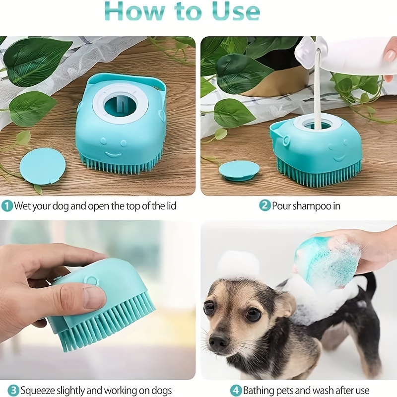 Silicone Bath Brush & Shampoo Dispenser