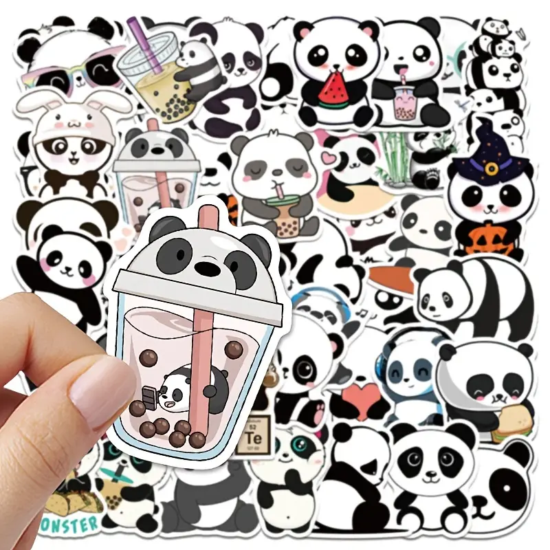 Panda Stickers Cartoon Cute Animal Waterproof Self adhesive - Temu
