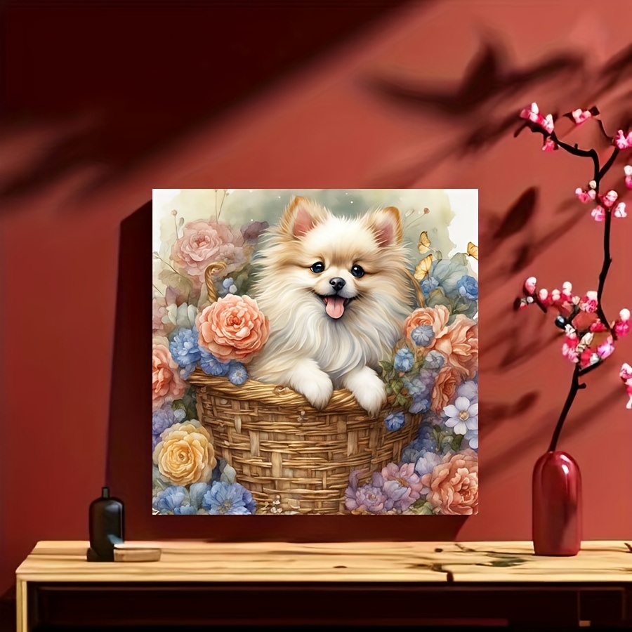 5d Diamond Painting Kits For Adults Diy Flower And Dog - Temu