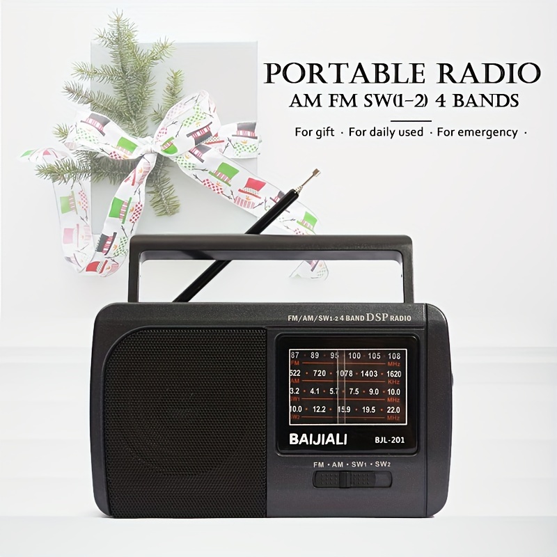 Radio pequeña de bolsillo, mini radio personal AM FM portátil de  sintonización digital con la mejor recepción, auriculares, cordón y batería