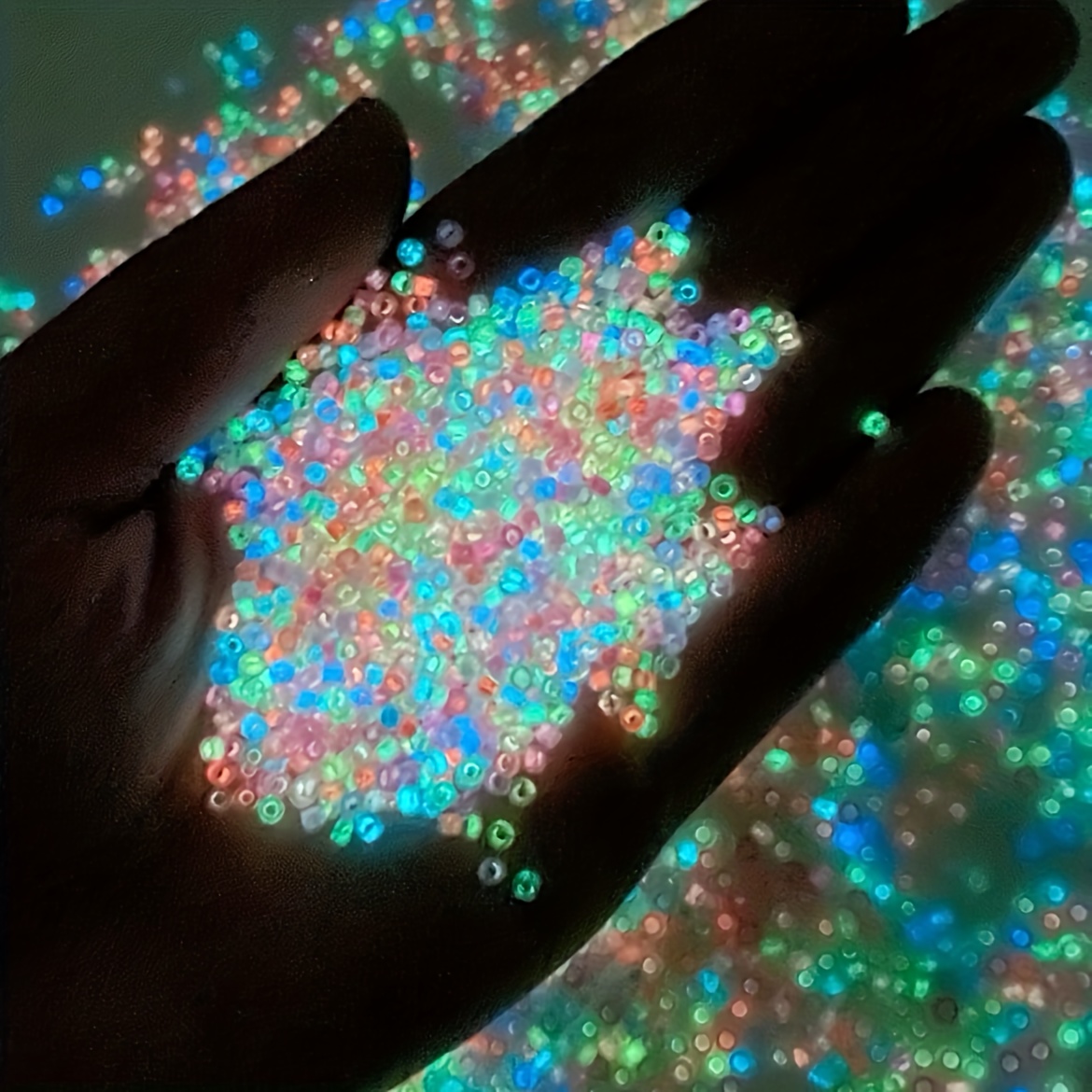 

20g/100g 3mm Luminous Transparent Glass Rice Beads For Jewelry Making Diy Fashion Bracelet Necklace Ring Handmade Craft Supplies, Glow In The Dark, Does Not Glow Under Normal Light 0.71oz/3.53oz