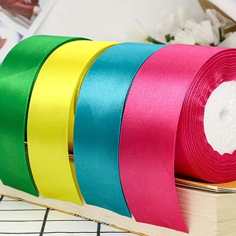 X 24yd Satin Ribbon Solid Fabric Large Ribbon For Cutting - Temu