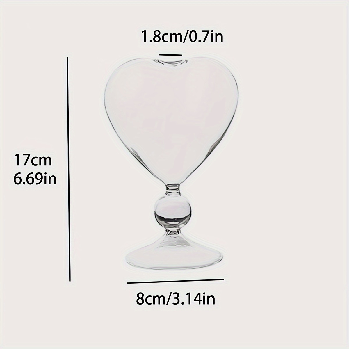 Creative Cocktail Glasses Cups: Clear Glass Heart Shaped Cocktail Wine  Glasses Novelty Wine Champagne Cup Schooner Goblet Cup Glasses Bar Club 