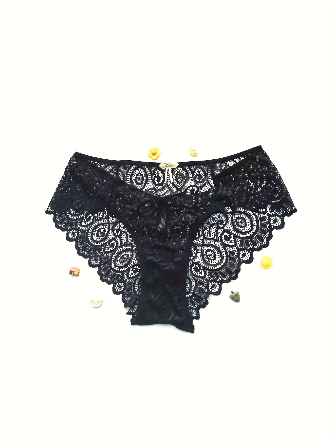Women's Breathable Sexy Lace Cheeky Panties Comfort Hollow - Temu
