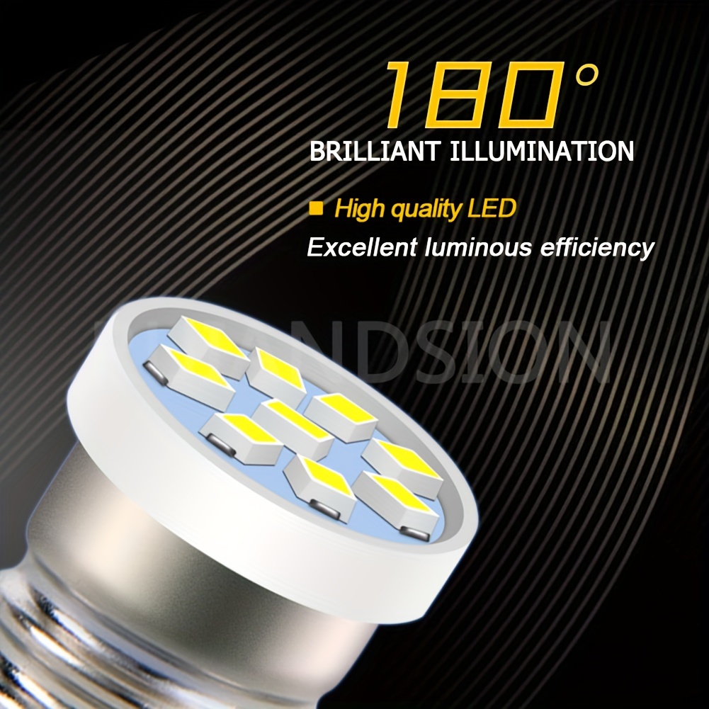 Ruiandsion 1 Stück E10 Base LED Upgrade Glühbirne 6-24V 1W Ersatz für  Scheinwerfer Taschenlampen Taschenlampe LED Umbausatz Glühlampen, unpolar :  : Baumarkt