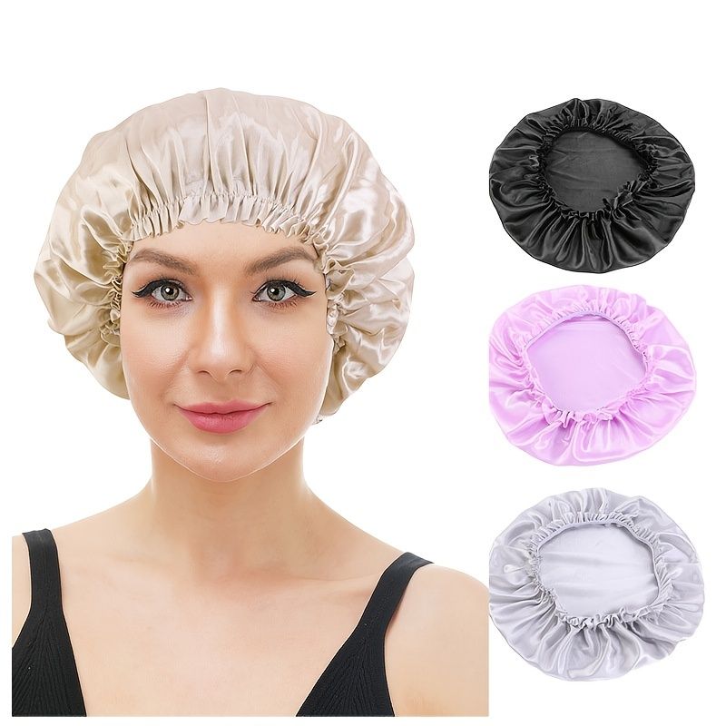Satin Bonnet Silk Like Bonnet Reusable Hair Bonnet For Sleeping Satin  Bonnet For Hair Bonnets Hair