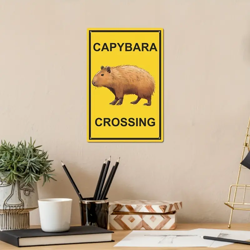 Capybara Gift Capibara Metal Plaque Poster Garage Vintage Printed Custom  Design Tin Sign Poster - AliExpress