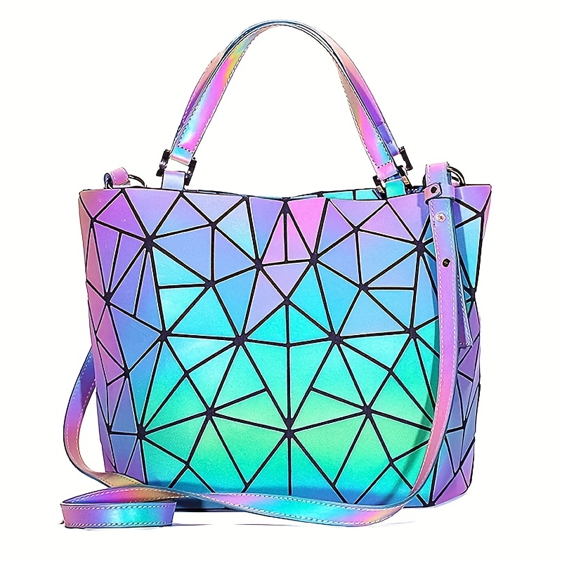 Clear Laser Handbag Set, Women's Holographic Boston Bag, Fashion Satchel  Purse With Inner Pouch - Temu