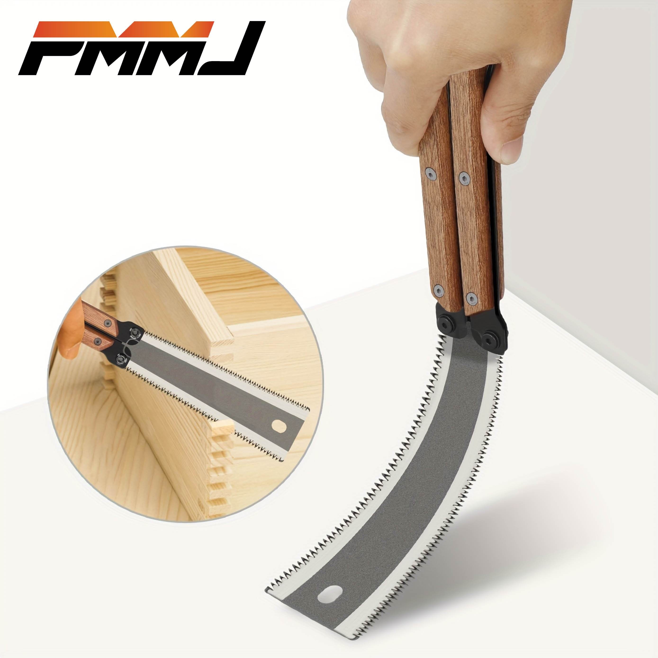 Sierra de mano pequeña, sierra japonesa de corte al ras para carpintería  con hoja flexible, herramienta de sierra de tracción de 18 TPI de borde  recto