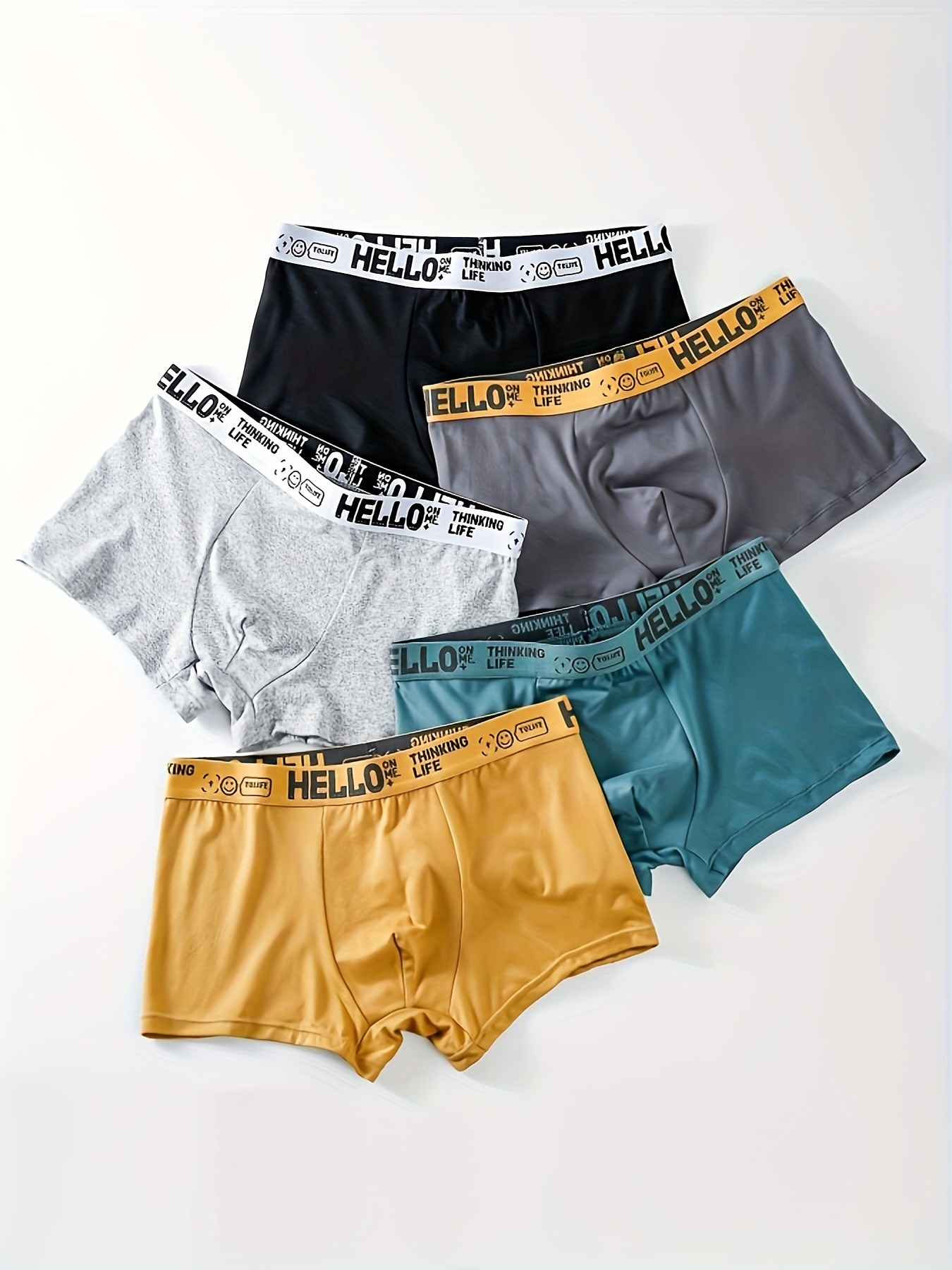 Men Underwear Breathable Boxer Briefs - Temu