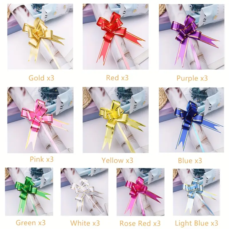 10 colors Small Pull Bows Gift Wrapping Perfect Weddings - Temu