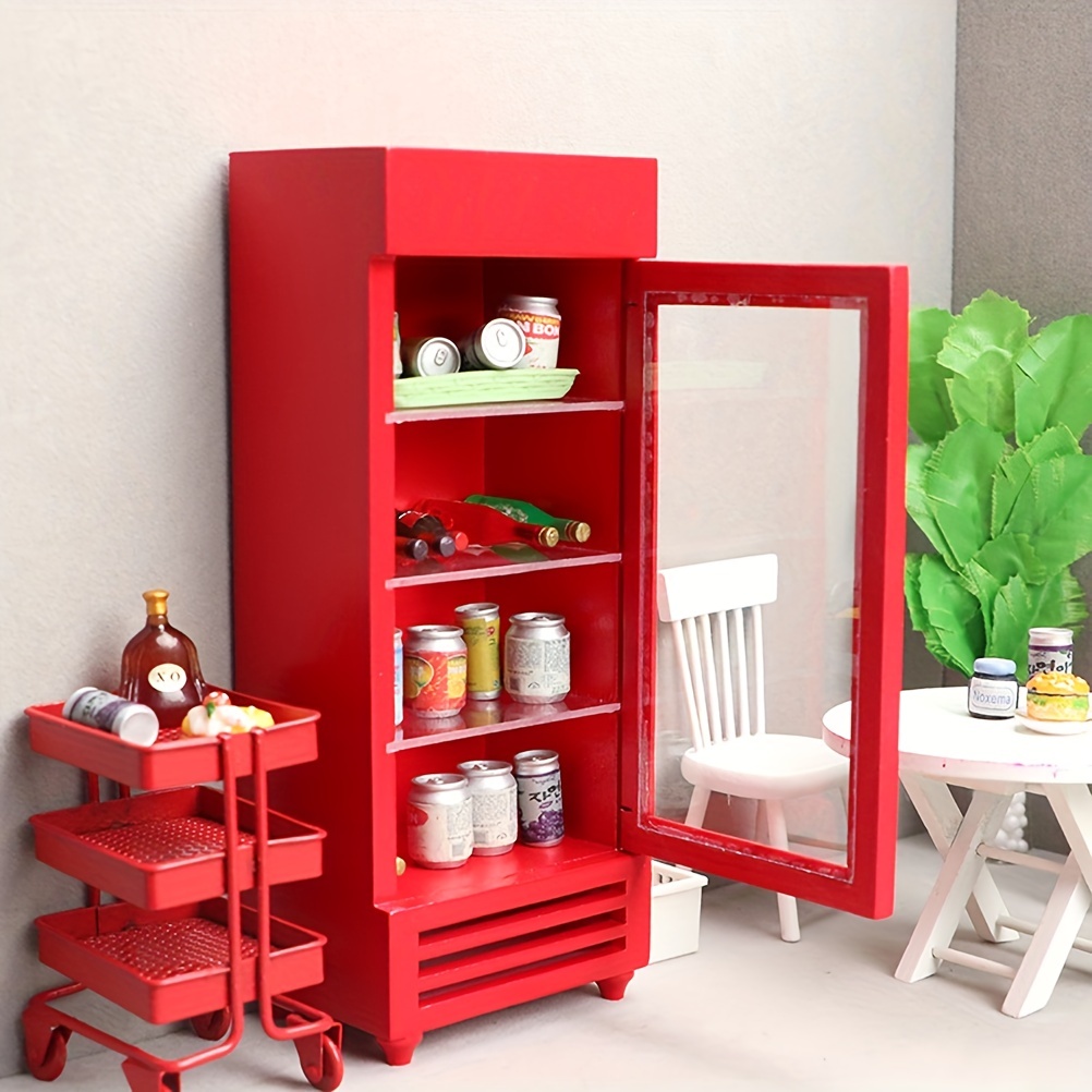 Refrigerator Miniature Kitchen Fridge Mini Toy Model Furniture 12  Accessories Doll Toys Scale Play Appliance House