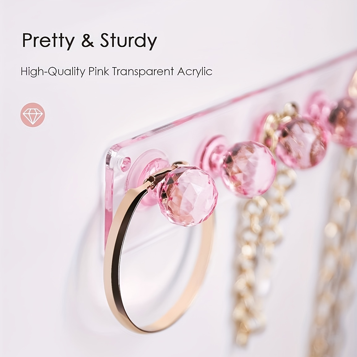 Acrylic Transparent Necklace Hanger Wall Hanging Jewelry - Temu