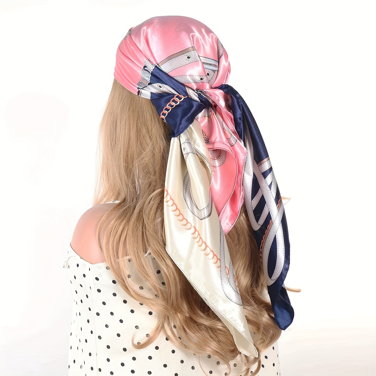 27 блок печатанный квадратный шарф тонкий атласный шарф на шею повседневный солнцезащитный головной платок для женщин детали 5