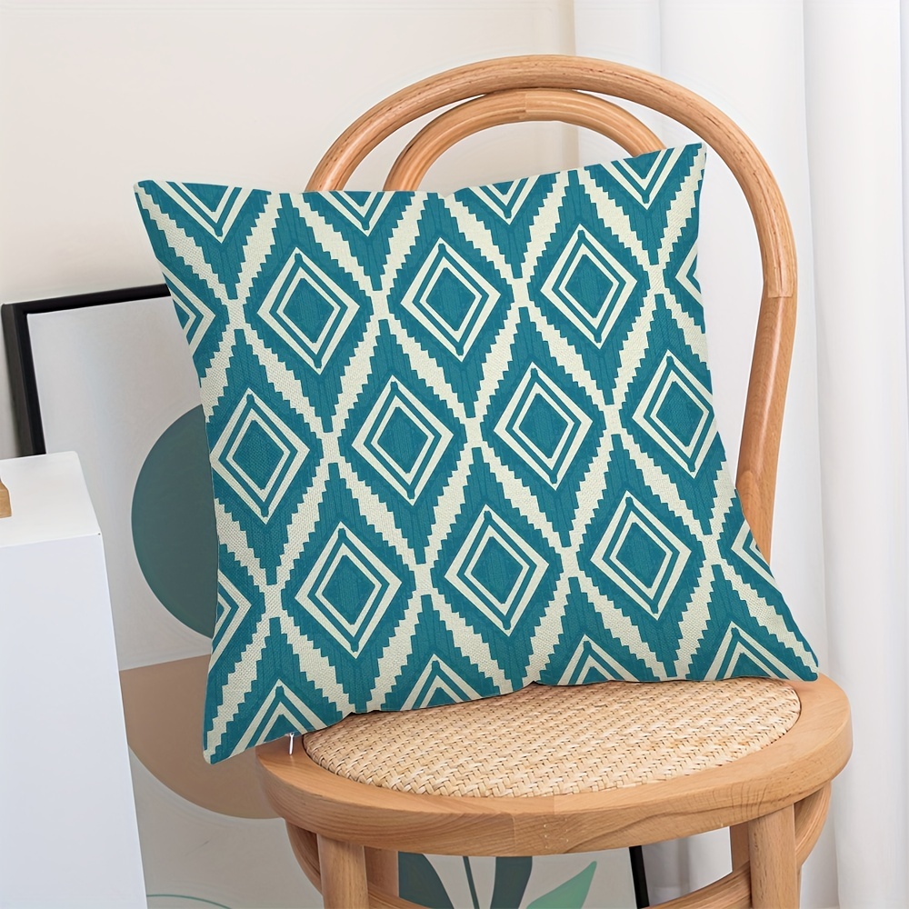 Designer Blue or Green Pillow Cover / Aqua Pillow / Blue Throw