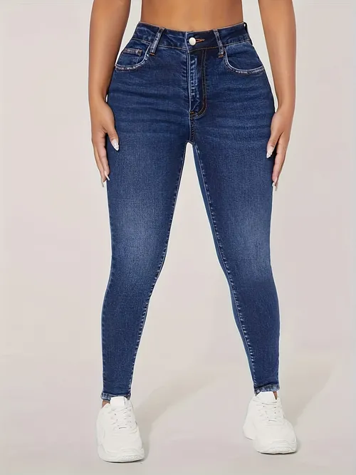 Plus Size Ankle Skinny Jeans - Free Returns Within 90 Days - Temu