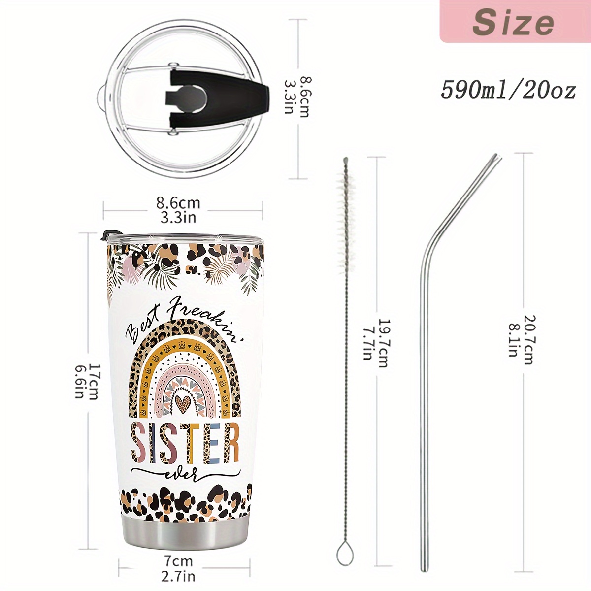 Sister Gifts From Sister - Stainless Steel Tumbler 20oz Gifts for