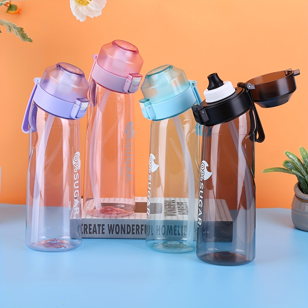 Sports Water Bottle With 3 Random Flavor Pods Water Cup - Temu