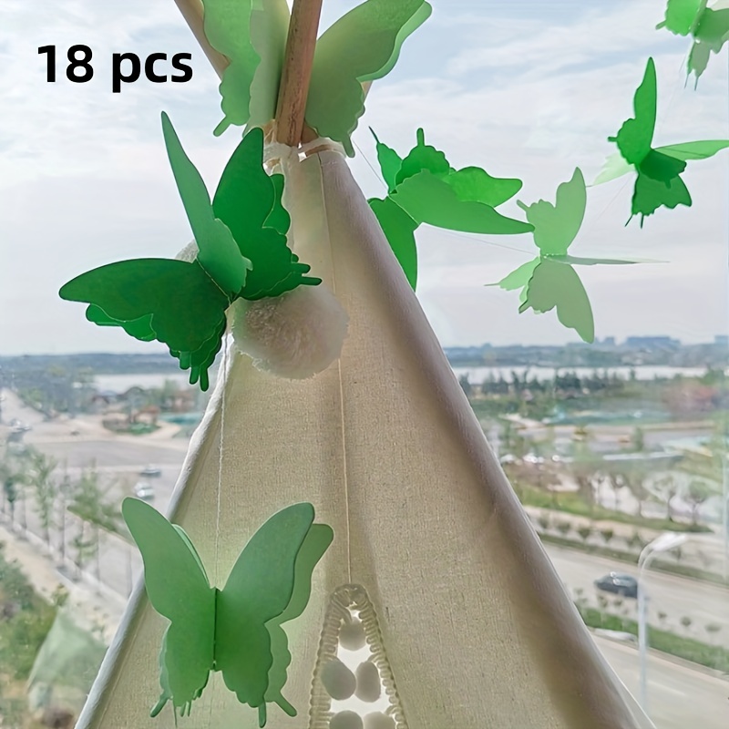 18pcs Butterfly Paper Birthday Party Decoration Set
