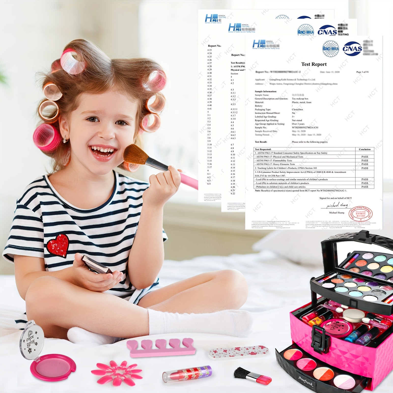 Kit de maquillaje para niñas – Maquillaje lavable seguro y no tóxico para  niños, kit de maquillaje real para niñas de 4 a 12 años, juguetes de