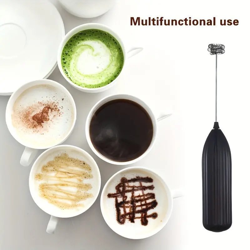 1pc electric milk frother mini milk foamer handheld electric whisk battery operated not included drink mixer hand mixer for coffee electric wireless blender for lattes cappuccino frappe chocolate portable foam maker for christmas gifts details 20