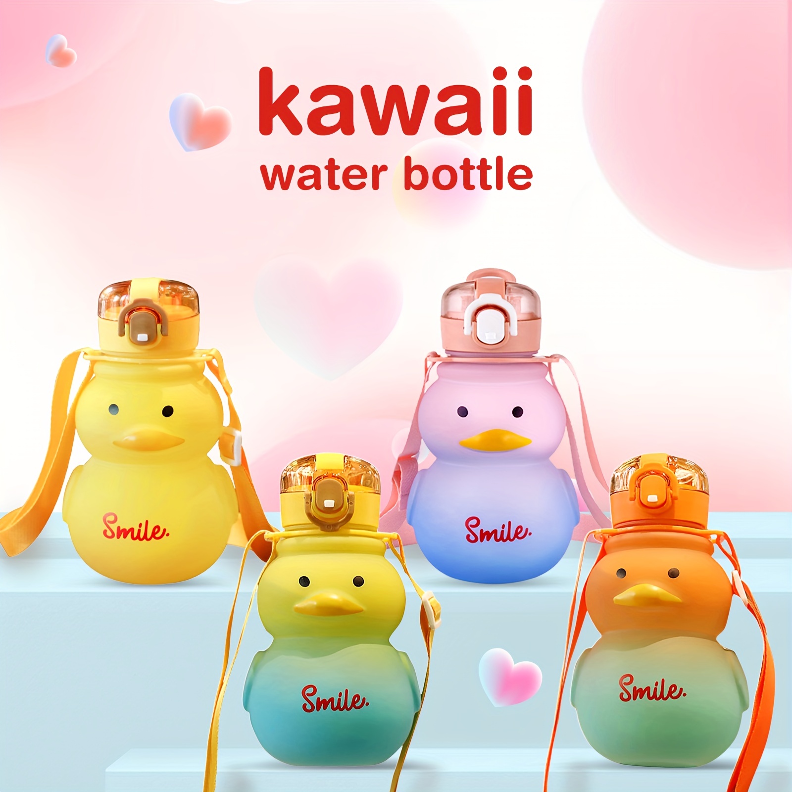 Botella De Agua Kawaii Para La Escuela - Temu