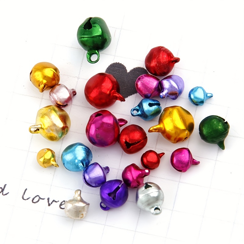 Christmas Charms Beads Bells, Lot of Vintage Charms, Mod Present Beads and Small to Tiny Jingle Bells for Crafting, Holiday Jewelry Making