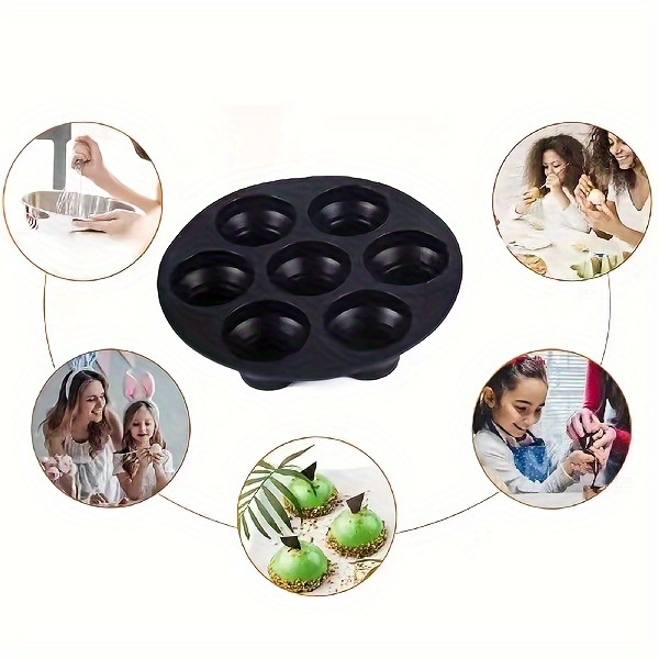 1pc air fryer cake pan 7 08 7   silicone muffin mold mini cake baking mold oven accessories baking tools kitchen gadgets kitchen accessories details 2