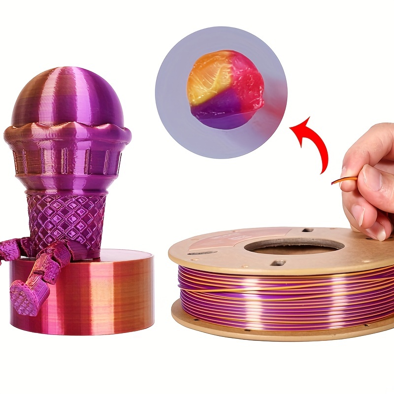 ERYONE Triple-Color Silk PLA Filament for 3D Printers – Lakeland 3D Printing