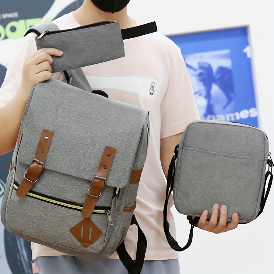 3pcs Casual Travel Backpack Computer School Bag