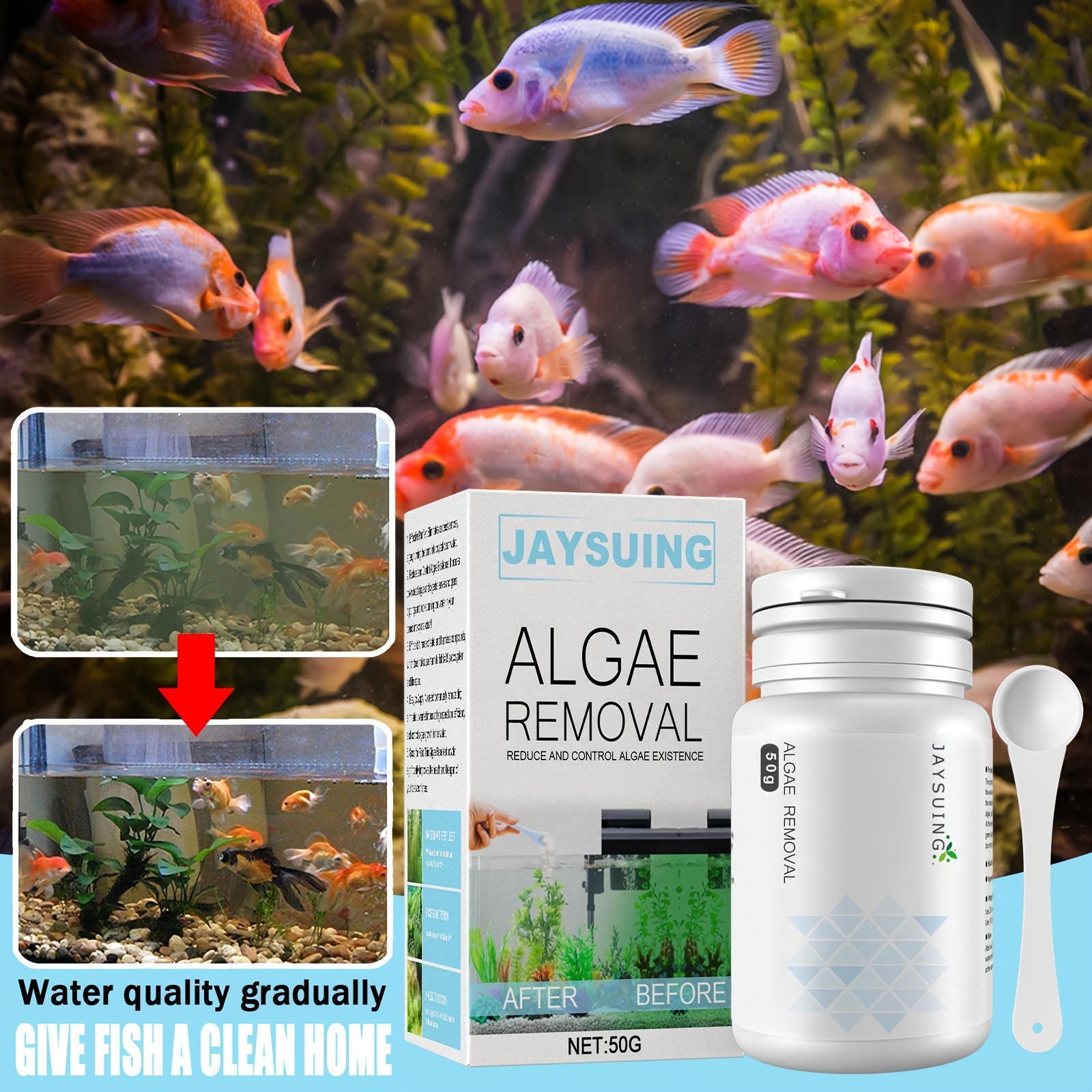 Aquarium Fish Tank Cleaning Kit Tools Algae Scrapers Set 1 - Temu