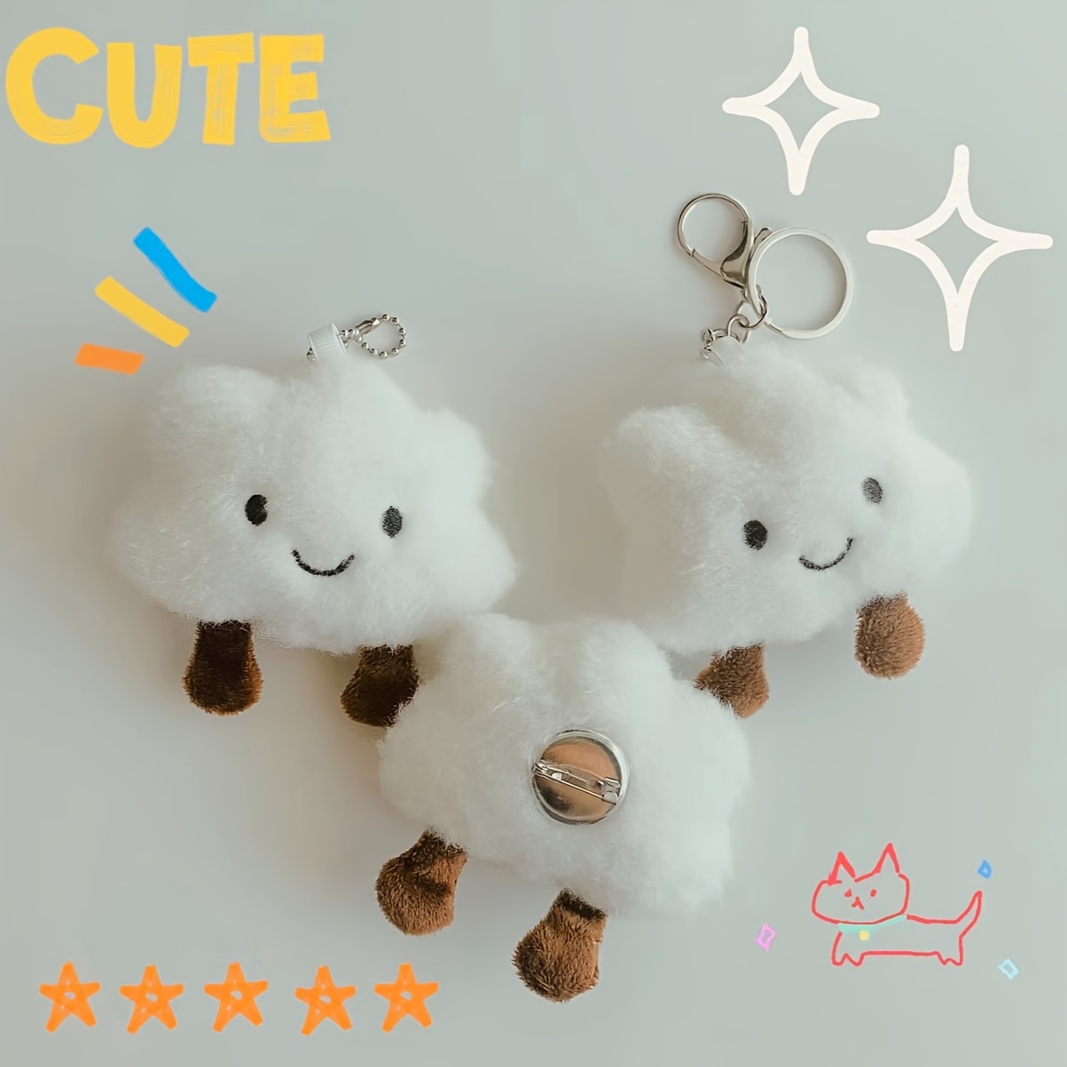 Amuseables Cloud Plush Smiling Cloud Plush White Cloud - Temu