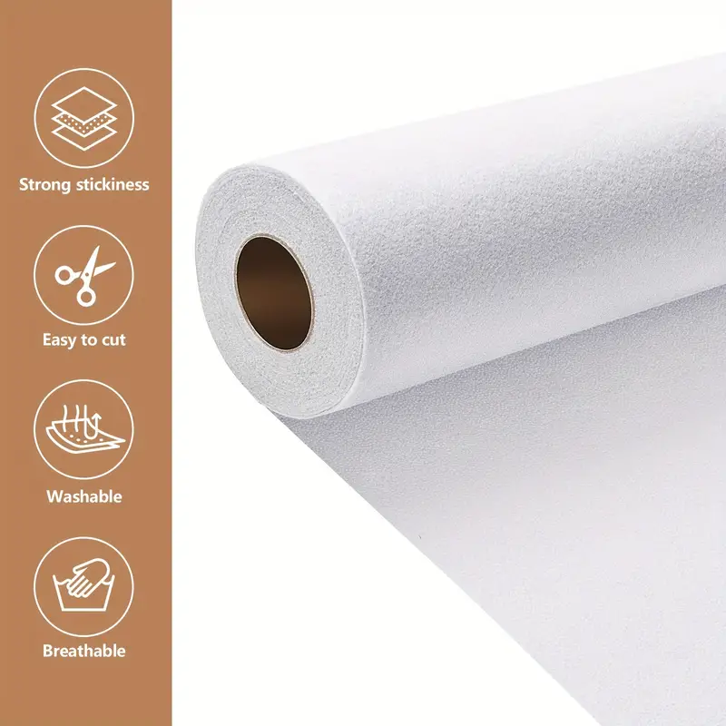 Iron-on Fusible Fleece Interfacing For Sewing Crafting Quilting ×5yd  Non-woven Iron On Fusible Batting One Sided Fusible Foam Stabilizer White  For Diy Tote Bags Home Decor - Temu France